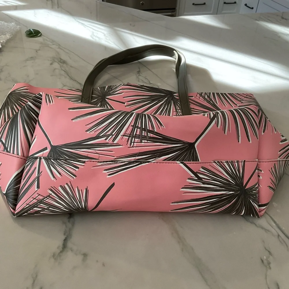 A New Day Palms Faux Tote Beach Bag